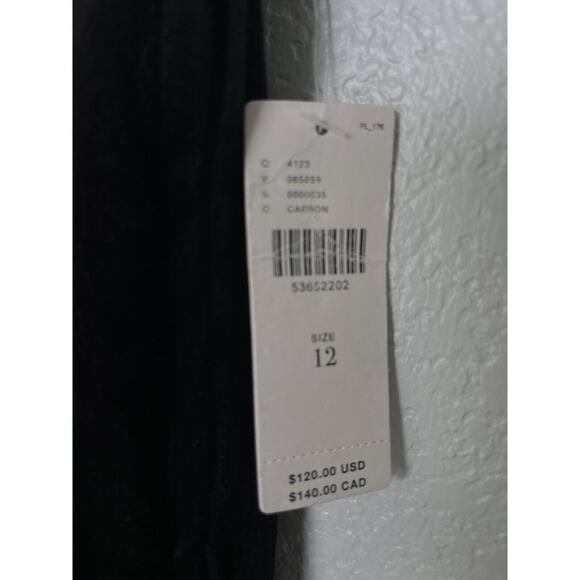 NWT Anthropologie The Essential Velvet Slim Trousers Black size 12 $120 - Picture 8 of 14